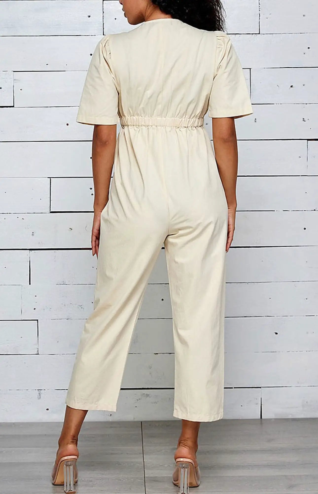 Batter Cream Color One Pic One-Pieces Jumpsuit