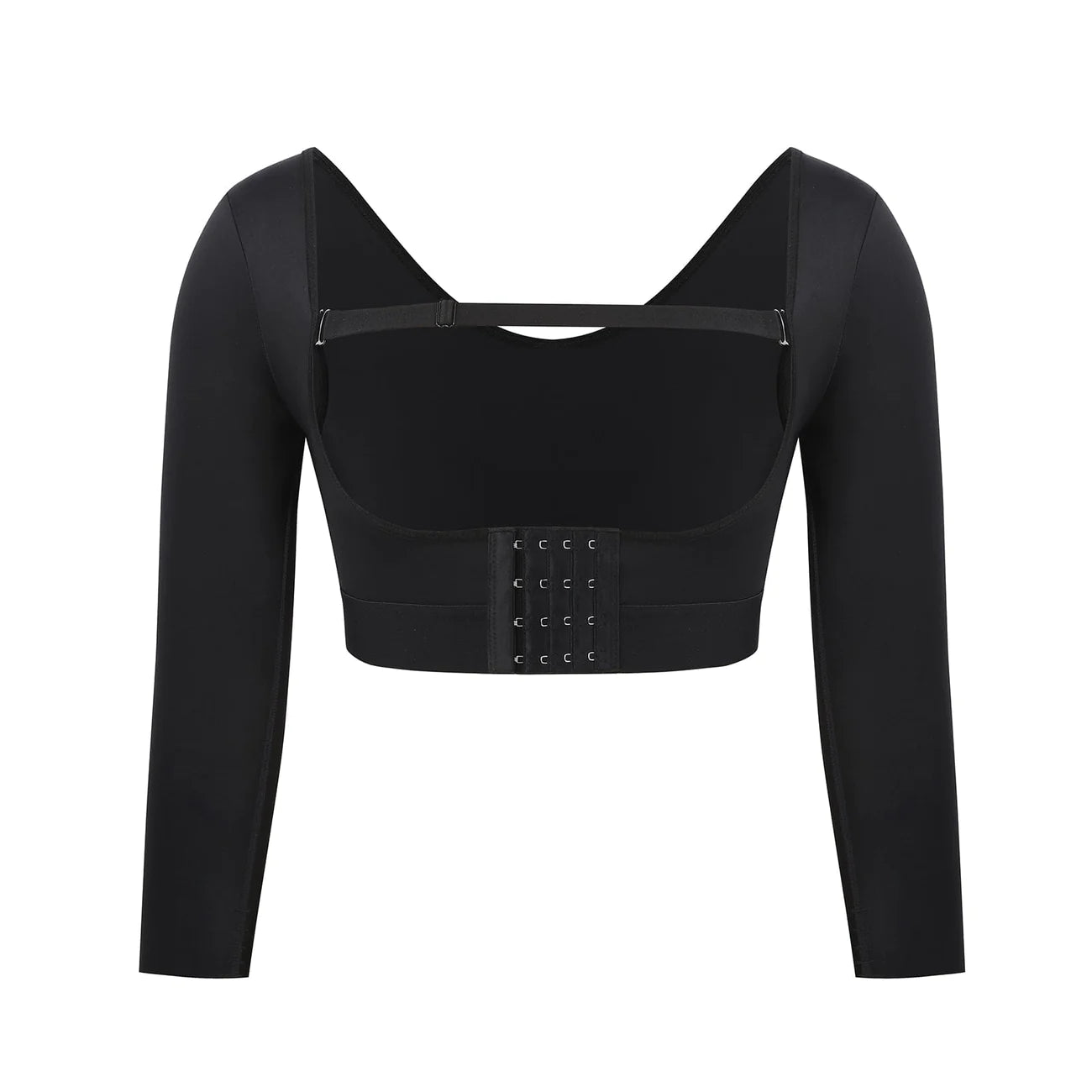 Black Chest & Arm Sleeve Top with long sleeves