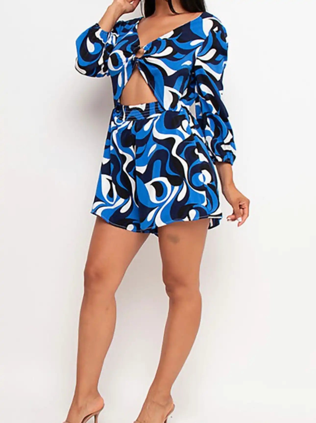 Feeling Blue Cut Out Romper