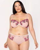 Floral Embroidered Full Coverage Balconette underwire & Bra