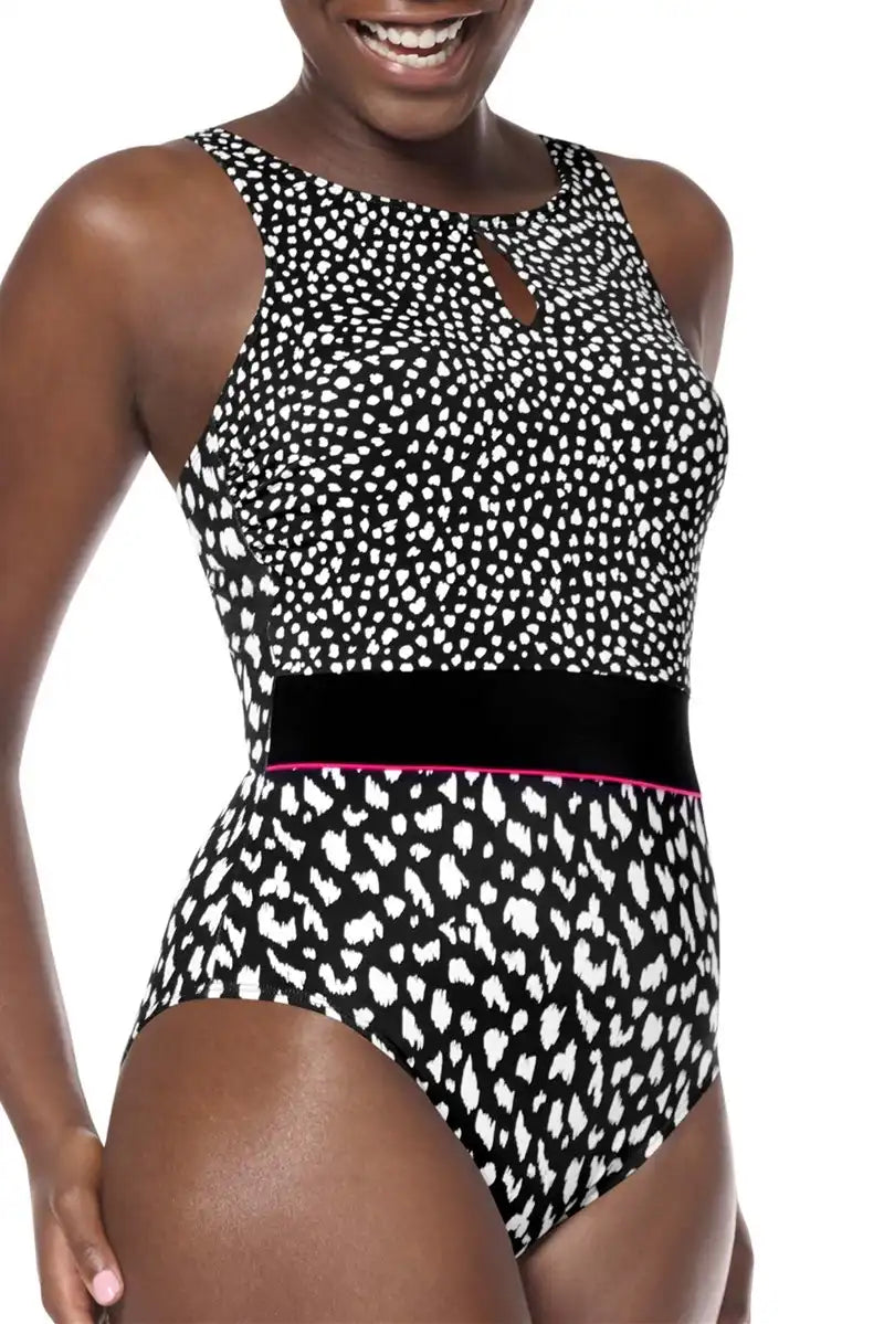 Manila High Neckline Pocketed Swim