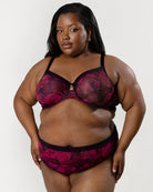 Sheer Mesh Full Coverage Unlined Underwire Bra Front