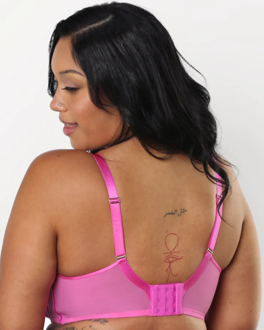 Sheer Mesh Full Coverage Unlined Underwire Bra Flirt