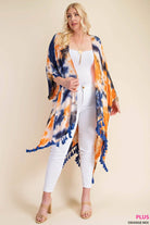 Tie Dye Kimono with Tassel
