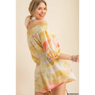 Tie-Dye Smock Off Shoulder Romper
