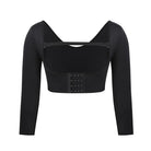Black Chest & Arm Sleeve Top with long sleeves