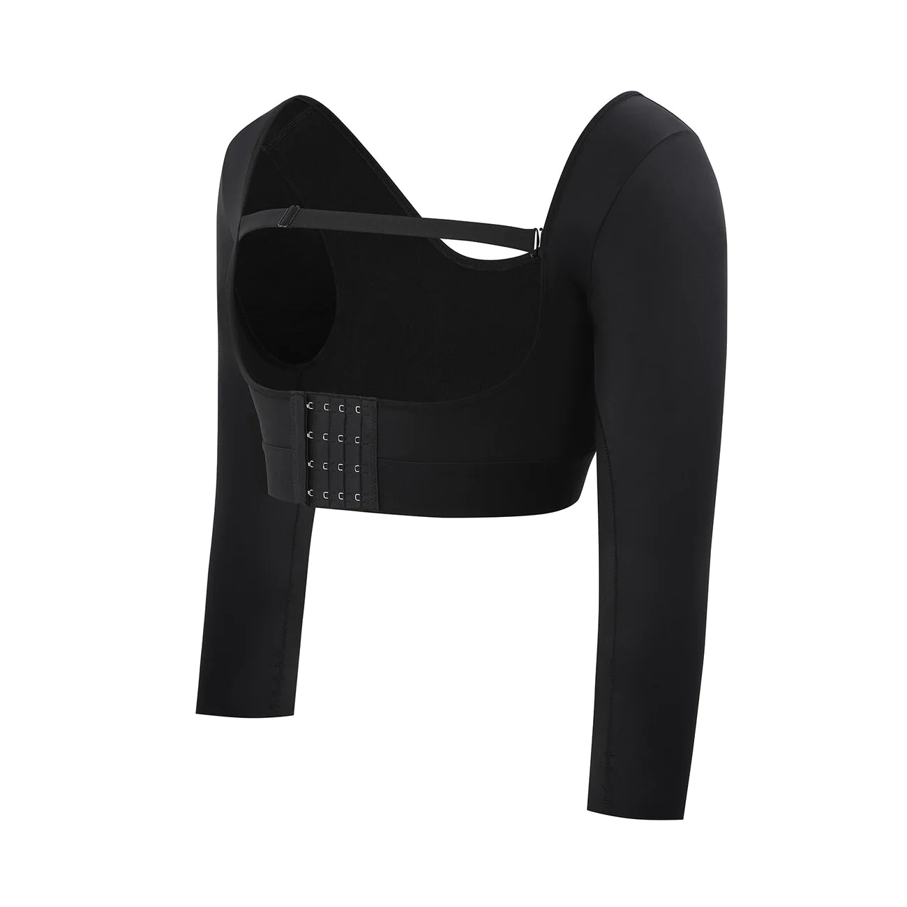 Black Chest and Arm Sleeve Top with long sleeves