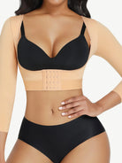 Chest & Arm Sleeve Top beige color
