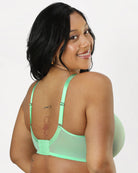 Sheer Mesh Full Coverage Unlined Underwire Bra Back