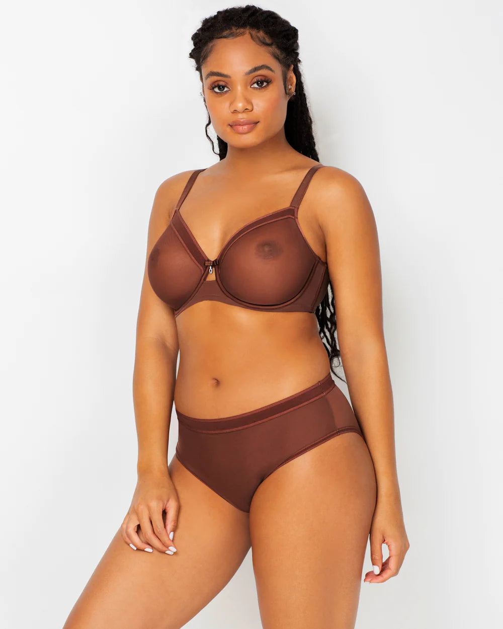 Sheer Mesh Full Coverage Unlined Underwire with molded cups Bra