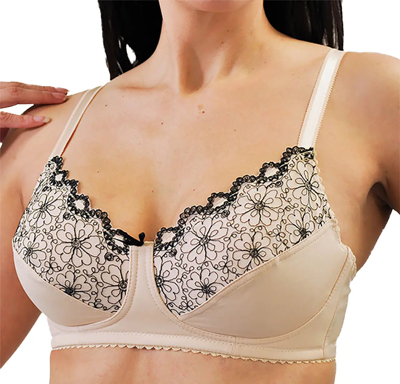 Tiffany Lace Cup Full Coverage Post Mastectomy Lumpectomy Soft Pocket Bra